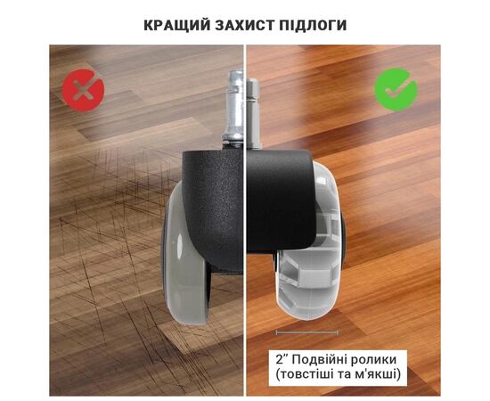 Ролик для кресла Аклас FI 11 D-50 декор, Прозрачный (00166283), изображение 10