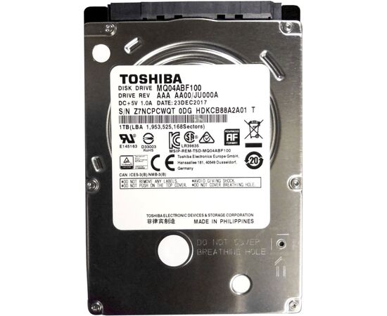Жесткий диск для ноутбука 2.5" 1TB Toshiba (MQ04ABF100)