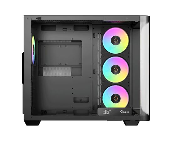 Корпус для ПК OCYPUS IOTA C70 BK CURVE ARGB DIGITAL (IOTA-C70-BKD400CD-GL), изображение 5