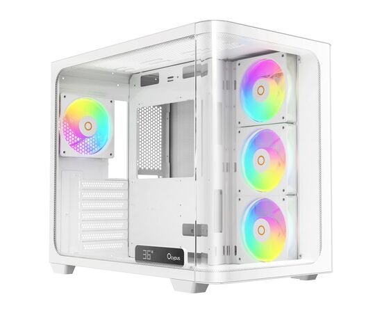 Корпус для ПК OCYPUS IOTA C70 WH CURVE ARGB DIGITAL (IOTA-C70-WHD400CD-GL)