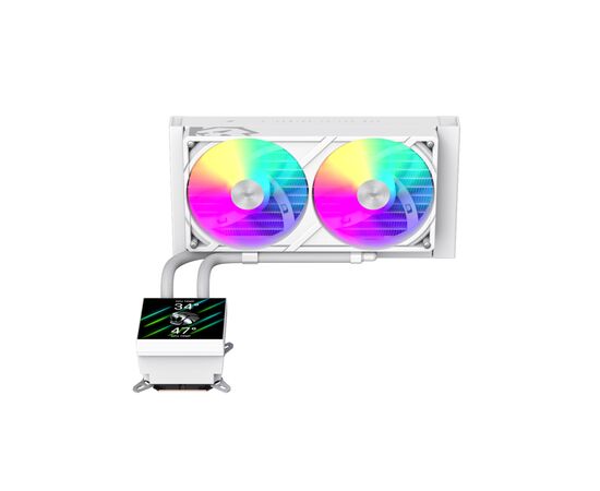 Система жидкостного охлаждения Gamemax GLACIER 240 LCD WH, изображение 2