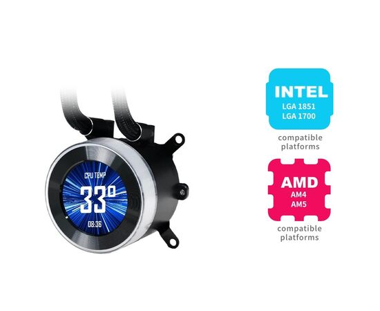 Система рідинного охолодження Lian Li HydroShift II LCD-C 360TL, Black (G89.GHS2LCD36TB.00), зображення 10