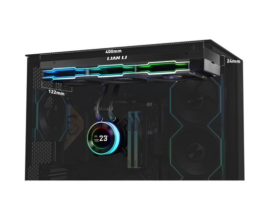 Система рідинного охолодження Lian Li HydroShift II LCD-C 360TL, Black (G89.GHS2LCD36TB.00), зображення 3