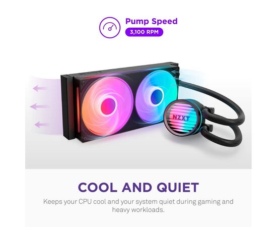 Система жидкостного охлаждения NZXT Kraken Core 360 Black with RGB fans Single Fra (RL-KR36C-B1), изображение 4