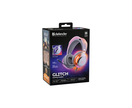 Наушники Defender Glitch RGB USB White (62490), изображение 8
