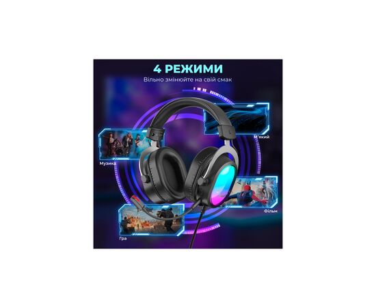Наушники Fifine H16 7.1 RGB Black (H16), изображение 11