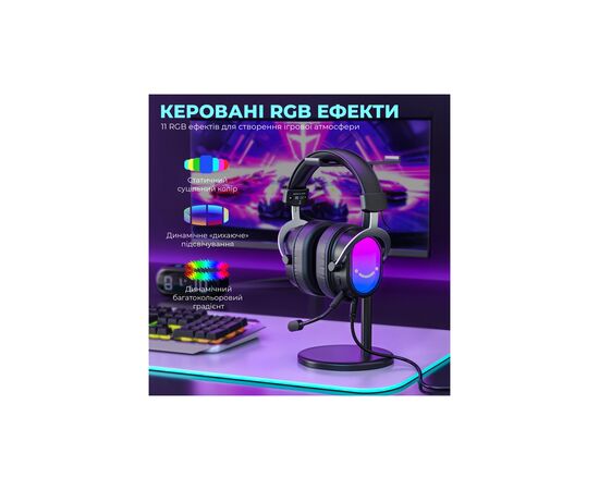 Наушники Fifine H16 7.1 RGB Black (H16), изображение 12