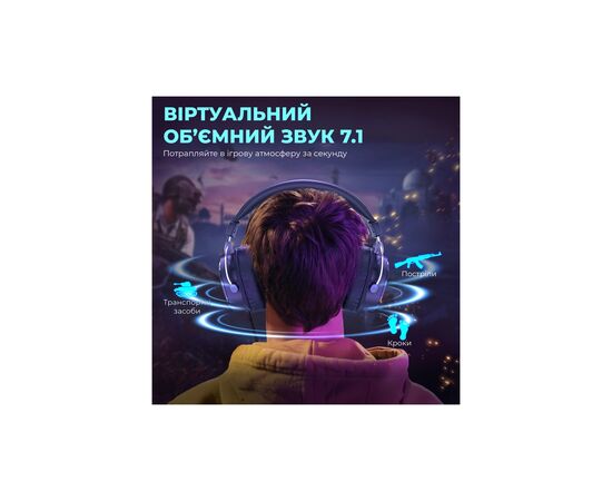 Наушники Fifine H16 7.1 RGB Black (H16), изображение 5