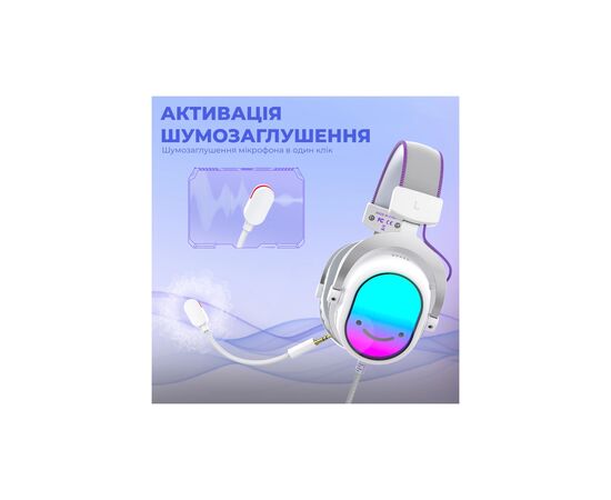 Наушники Fifine H16 7.1 RGB White (H16W), изображение 9