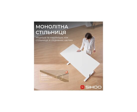 Компьютерный стол Sihoo D03 White (D03-106/D03-107), изображение 10