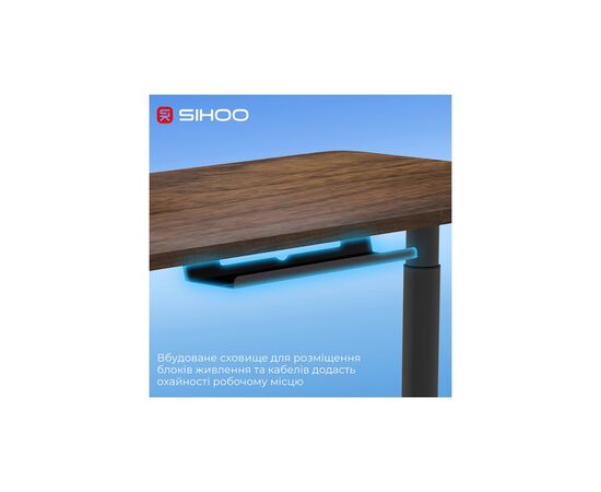 Компьютерный стол Sihoo D05 Walnut/Black (D05-104/D05-107), изображение 11