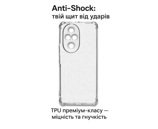 Чохол до мобільного телефона BeCover Anti-Shock Honor 200 Clear (714953), зображення 5