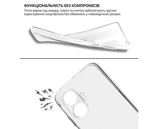 Чохол до мобільного телефона BeCover silicone Poco F7 Transparent (714910), зображення 4