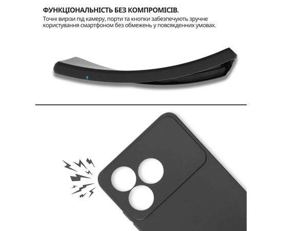 Чохол до мобільного телефона BeCover silicone ZTE Blade A36 / Nubia A36 Black (714936), зображення 5