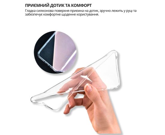 Чохол до мобільного телефона BeCover silicone ZTE Blade A36 / Nubia A36 Transparent (714908), зображення 7