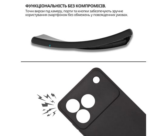 Чохол до мобільного телефона BeCover silicone ZTE Blade A76 4G Black (714934), зображення 5