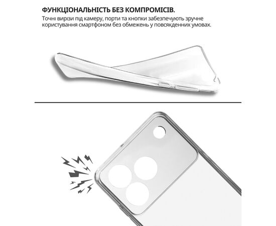 Чохол до мобільного телефона BeCover silicone ZTE Blade A76 4G Transparent (714906), зображення 5