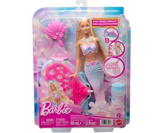 Лялька Barbie Русалонька Фантастичний світ Бульбашкове шоу (JLW56), зображення 6