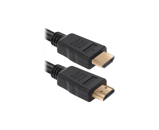 Кабель мультимедийный HDMI M to HDMI M 2.0m V1.4 black Defender (87336), изображение 3