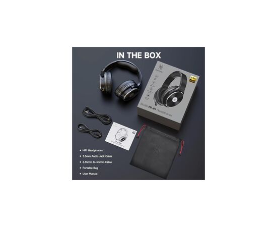 Навушники OneOdio Studio Hifi 3,5мм/6,35мм Black (Studio Hifi Black), зображення 3