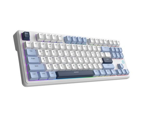 Клавиатура Ajazz AK870 V2 Flying Fish Switch USB UA White/Blue (AK870-V2-FF-BWB), изображение 3