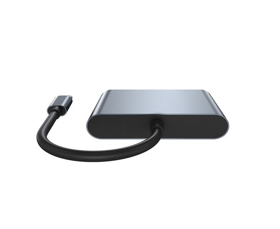 Концентратор Dynamode USB-C 3-in-1 1xHDMI + 1xUSB 3.0 + 1xUSB-C PD 87W 4K (Multiport USB-C 3-in-1 dark grey), изображение 3
