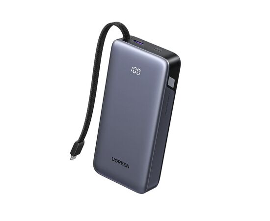 Батарея универсальная Ugreen 20000mAh 45W with Built-in Cable (PB536 55988B)