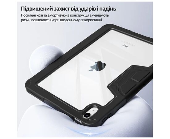 Чохол до планшета BeCover Rugged Origami Transparent Apple iPad 10.9" (2022/2024) / iPad (A16) 2025 11" Black (714966), зображення 6