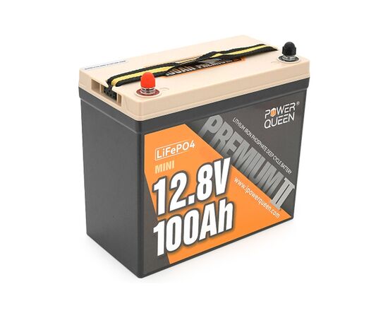 Батарея LiFePo4 Power Queen 12.8V 100Ah Mini (P12V100-PREM-16-A60-DE)