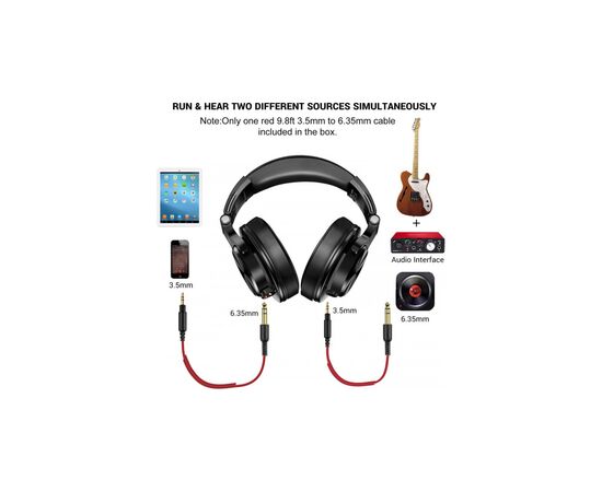 Наушники OneOdio A71M 3,5мм/6,35мм Black (A71M Black), изображение 2