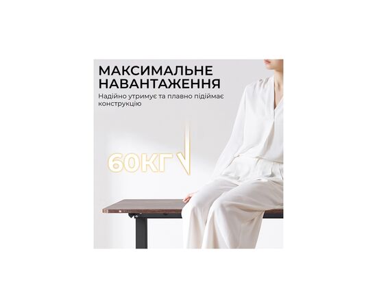 Компьютерный стол Sihoo D03 Walnut/Black (D03-104/D03-108), изображение 5