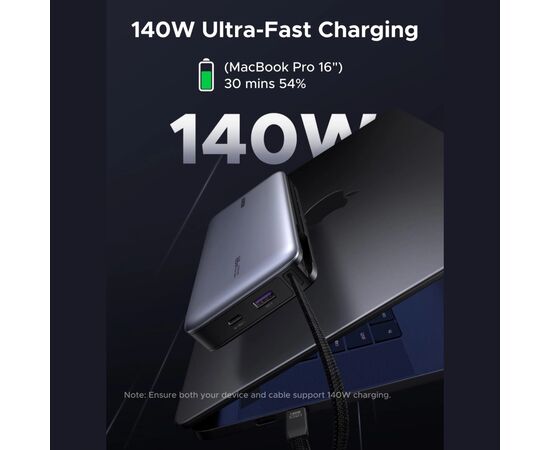 Батарея универсальная Ugreen 25000mAh 165W DualCable (PB552 55995B), изображение 4