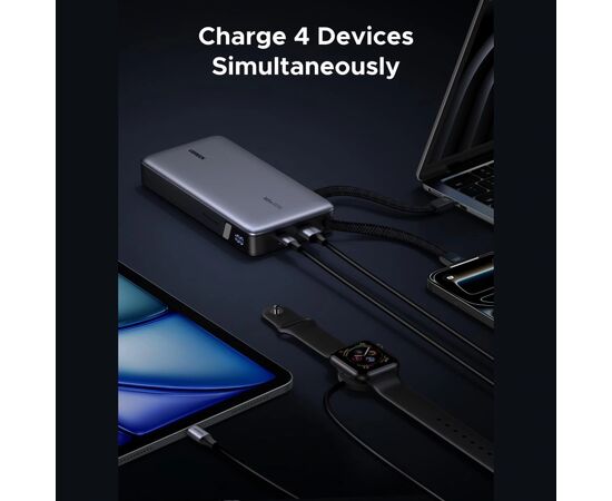 Батарея универсальная Ugreen 25000mAh 165W DualCable (PB552 55995B), изображение 8