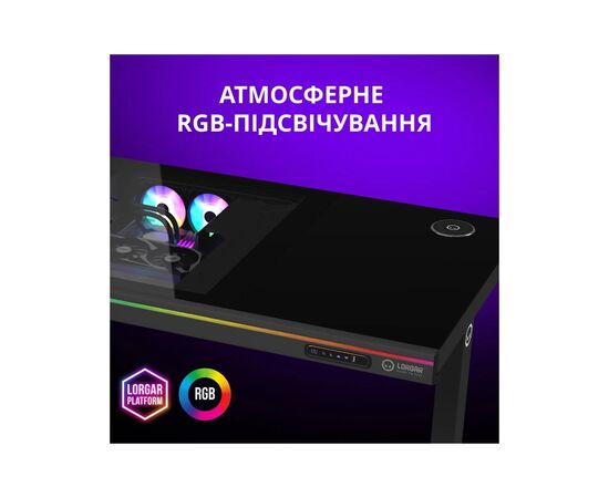 Компьютерный стол Lorgar ELITE 90W Wood Black (LRG-DE90W), изображение 6