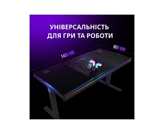 Компьютерный стол Lorgar ELITE 90G Glass Black (LRG-DE90G), изображение 12