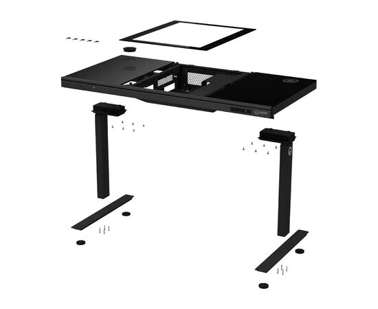 Компьютерный стол Lorgar ELITE 90G Glass Black (LRG-DE90G), изображение 5