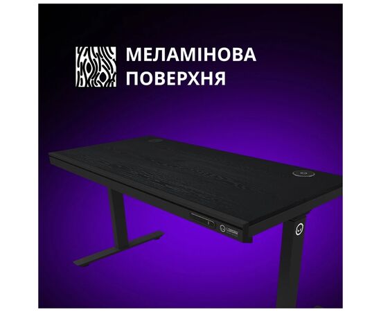 Комп'ютерний стіл Lorgar PRO 80W Wood Black (LRG-DP80W), зображення 5