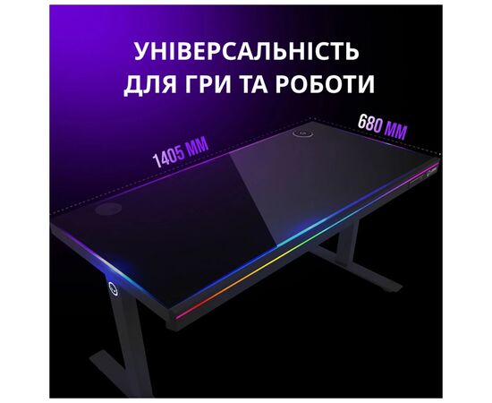 Комп'ютерний стіл Lorgar PRO 80W Wood Black (LRG-DP80W), зображення 8