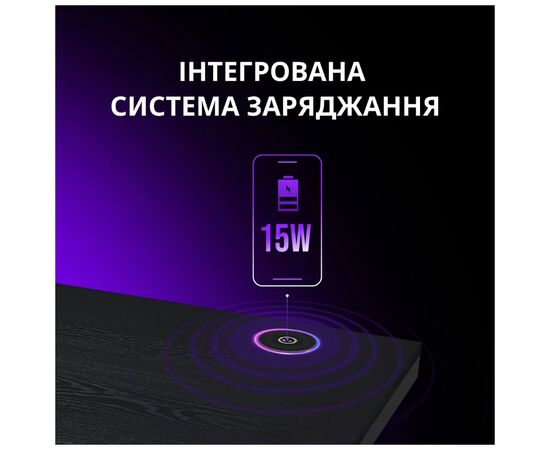 Комп'ютерний стіл Lorgar PRO 80W Wood Black (LRG-DP80W), зображення 9