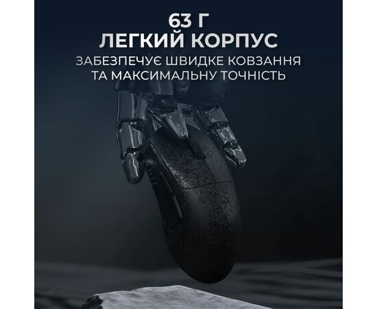 Мышка Ajazz AJ199 MAX Carbon fiber Wireless/Bluetooth/USB Black (AJ199-MAX-B), изображение 11