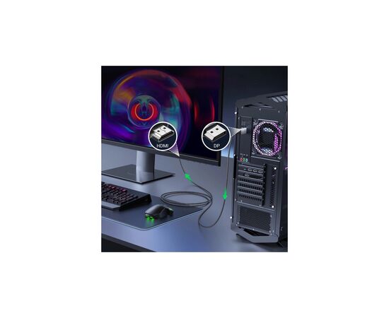 Кабель мультимедийный DisplayPort M to DisplayPort M 3.0m V1.2 4K60Hz 2K144Hz 1080P240Hz black Ugreen (25491), изображение 3