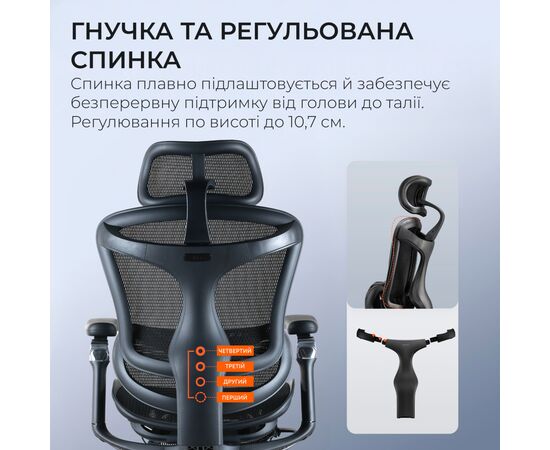 Офисное кресло Sihoo Крісло офісне з підставкою для ніг Sihoo DORO C300 Pro Mesh Black with (DORO-C300-PRO-M101-JT), изображение 10