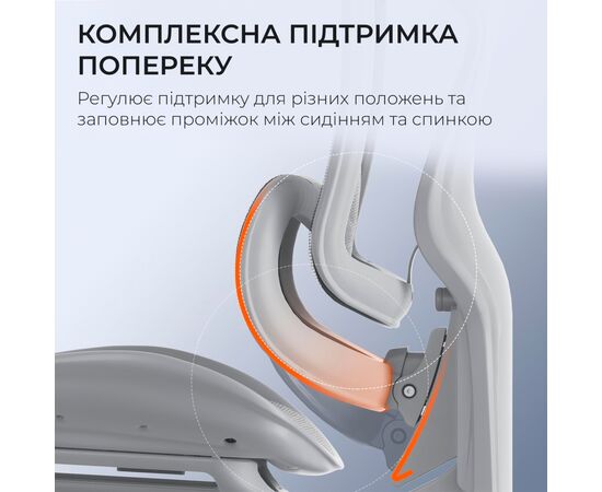 Офисное кресло Sihoo Крісло офісне з підставкою для ніг Sihoo DORO C300 Pro Mesh White with (DORO-C300-PRO-M102-JT), изображение 8