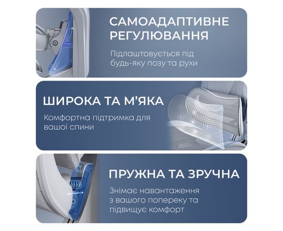 Офисное кресло Sihoo Крісло офісне з підставкою для ніг Sihoo DORO C300 Pro Mesh White with (DORO-C300-PRO-M102-JT), изображение 9