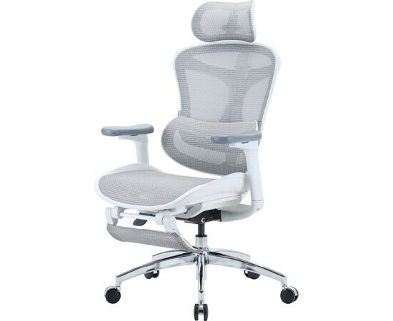 Офисное кресло Sihoo Крісло офісне з підставкою для ніг Sihoo DORO C300L Mesh White with foo (DORO-C300L-A3-102-JT), изображение 4