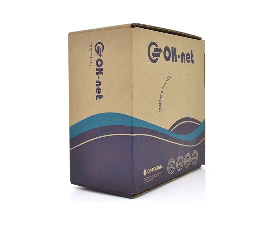 Кабель сетевой OK-Net FTP-cat.5E-SL 100м (КПВЭ-ВП (100) 24AWG / 100), изображение 2