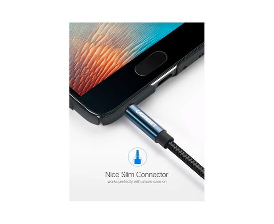 Кабель мультимедийный 3.5mm M to 3.5mm F 1.5m AV118 blue Ugreen (40674), изображение 9