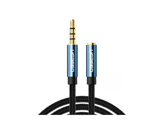 Кабель мультимедийный 3.5mm M to 3.5mm F 1.5m AV118 blue Ugreen (40674)