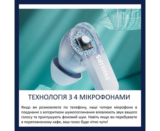 Наушники Philips TAT2000BL/00 Wireless White (TAT2000BL/00), изображение 9