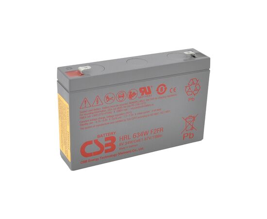 Батарея к ИБП CSB HRL634WF2FR 6V 9Ah (HRL634WF2FR)